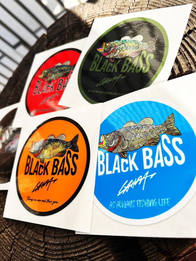 【ゆうパケット便でお送りできます】【2024NEW】THE BLACK BASS round stickers / ザ・ブラックバス ラウンドステッカー