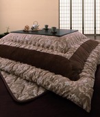 こたつ 更紗模様こたつ布団 掛布団&敷布団2点セット 正方形 75×75cm 天板対応 こたつセット