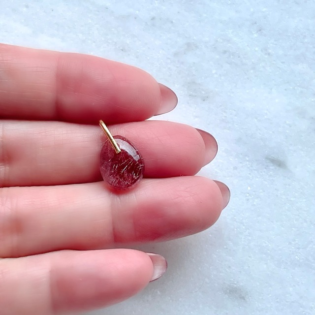 【超美石】スーパーセブン　18金　ペンダントトップ　8248