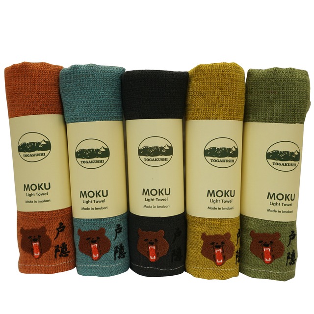 アウトドアタオルMOKU　Mサイズ　熊刺繍