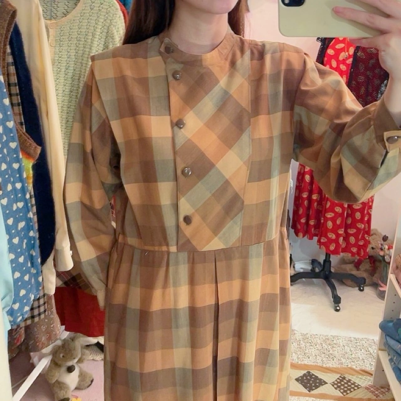 block check asymmetry button one-piece