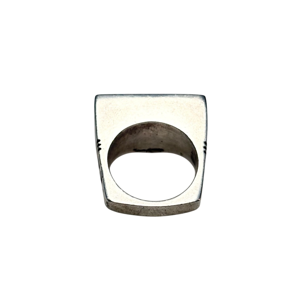 vintage silver inlay contemporary ring