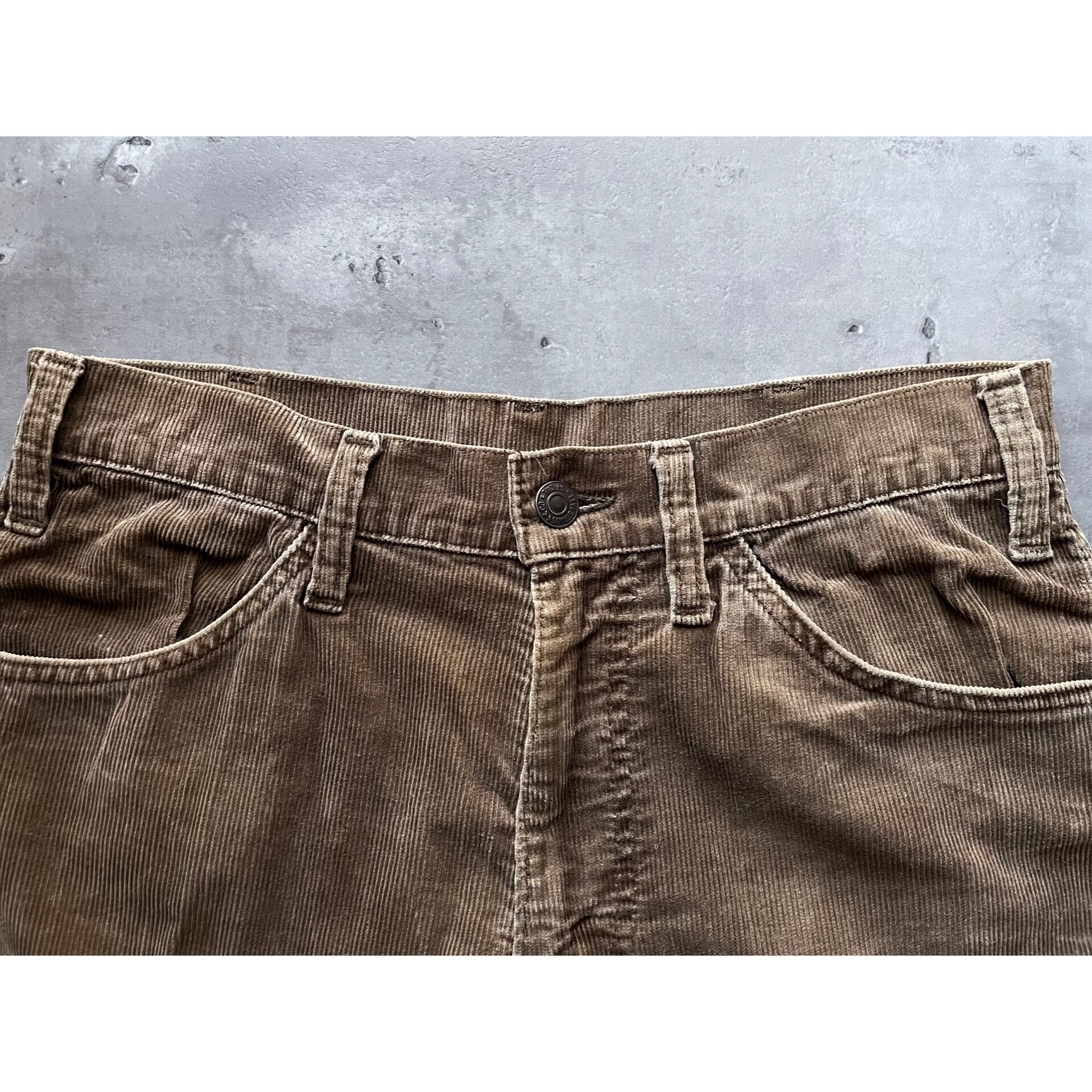 70s levi's corduroy flare pants brown bell-bottoms リーバイス コーデュロイパンツ フレアパンツ  ベルボトム ブラウン
