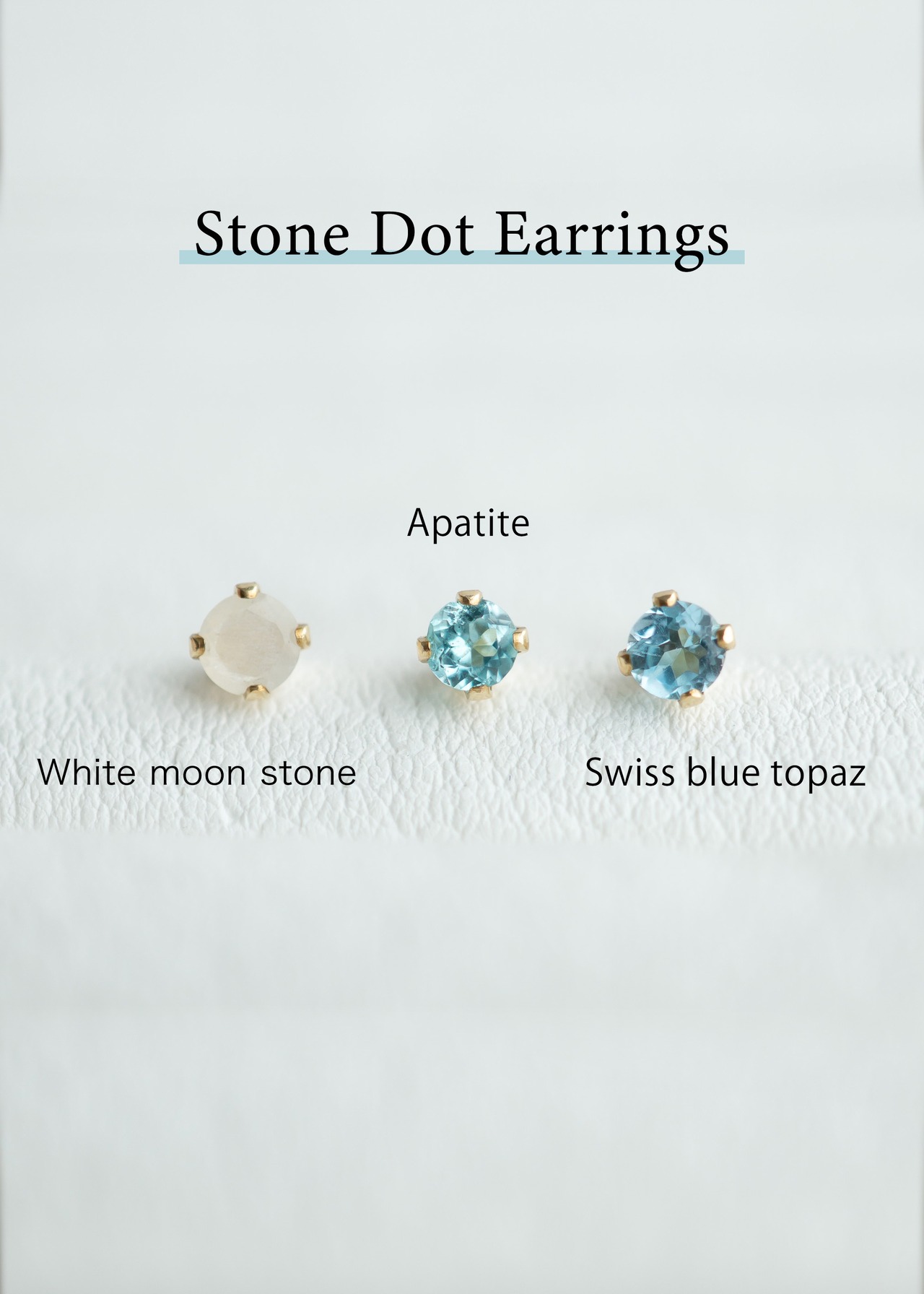 Stone Dot -White Moon Stone-