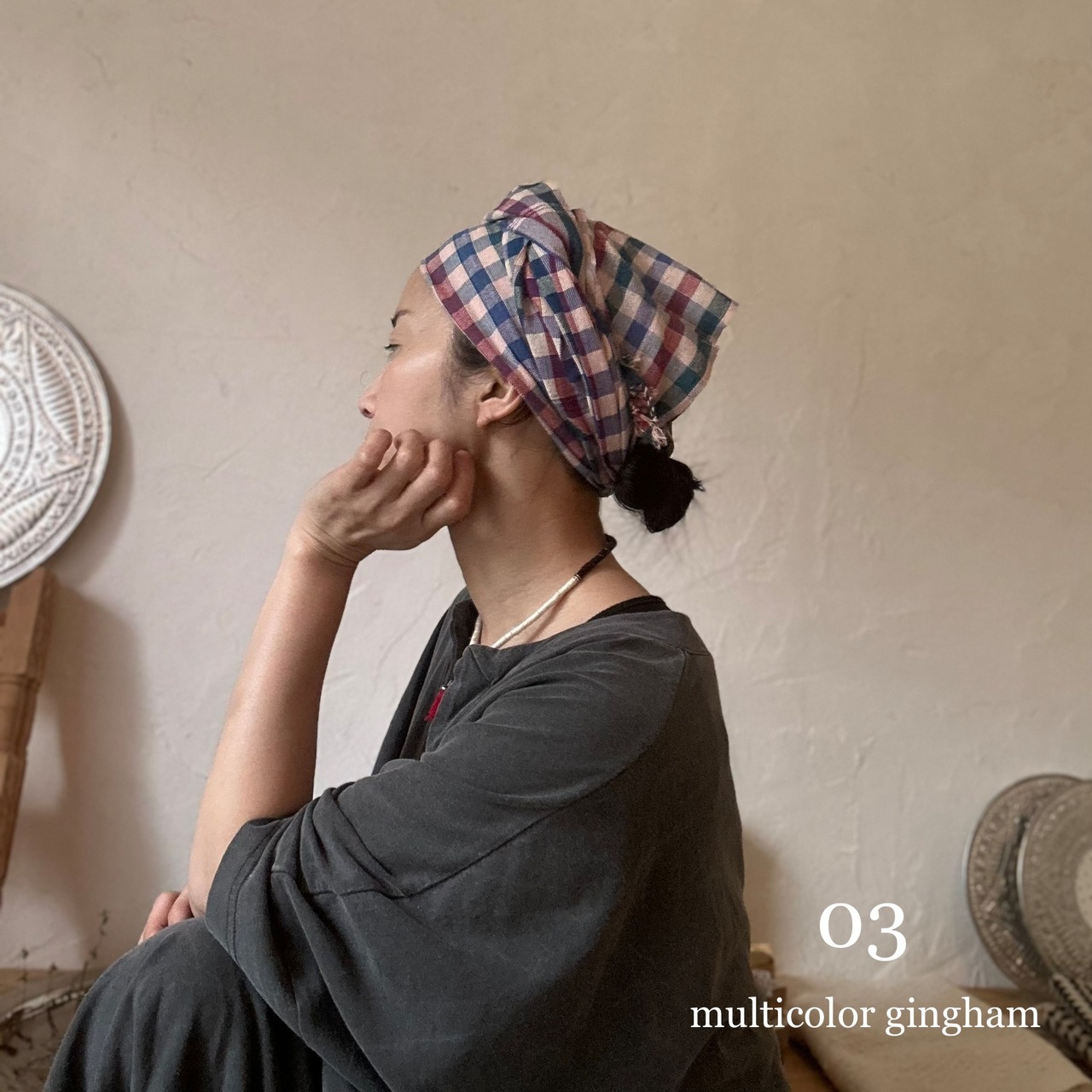 Krama from Cambodia   03   マルチカラー　小さいサイズ