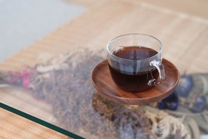 TG_COFFEE Glass Coffee Cup ＆Taiwan Acacia Coffee Saucer