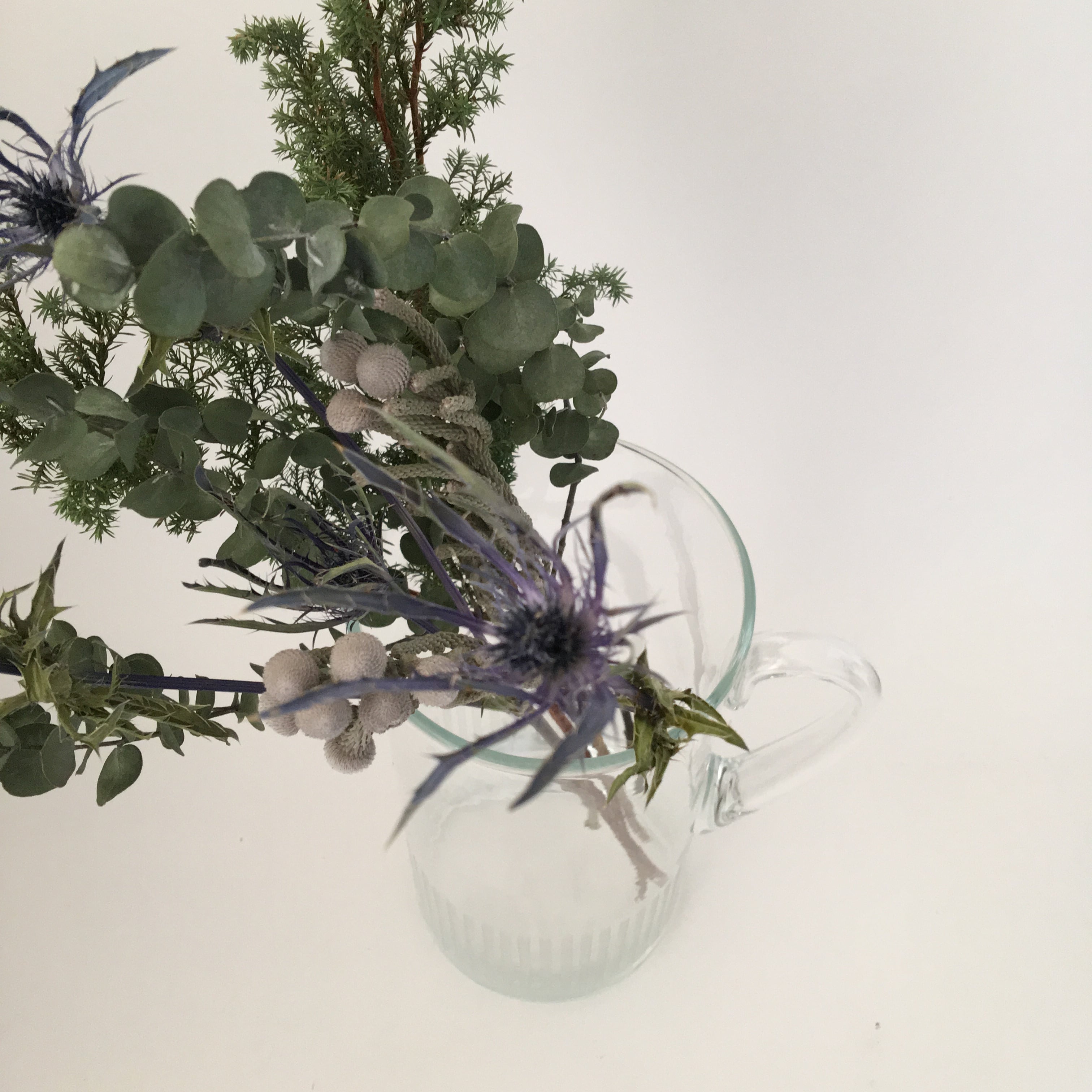 【特大】　LONGCHAMPS ケシの花　水差し　ピシェ　フランス　アンティーク ガラス ピシェ 水差し フランス アンティーク ブロカント | Avec le