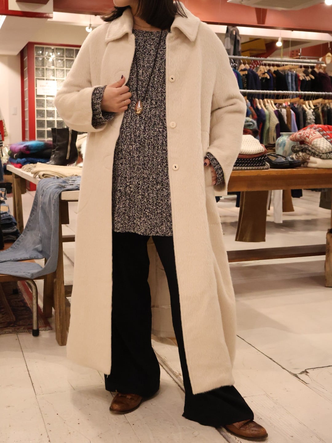 alpaca long coat【1904】