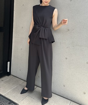 ノースリーブセットアップパンツ　D/ブラック　38