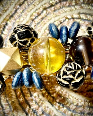 エスニック バレッタ 天然石シトリン