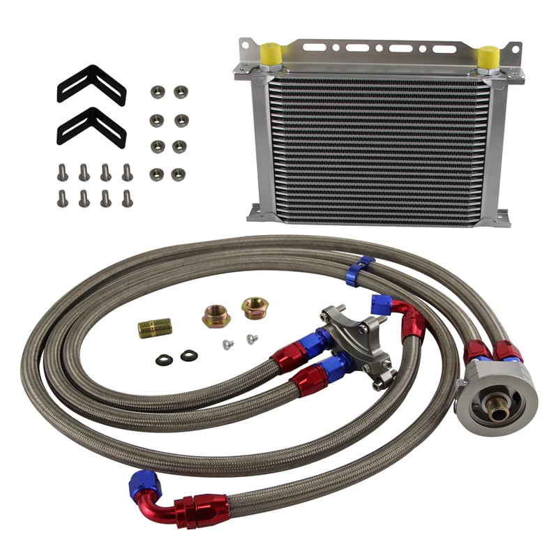 車 オイルクーラーキット 25段 248mm 日産シルビア s13 s14 s15 180sx 200sx 240sx SR20DET A1 TRUST トラスト GReddy オイルクーラーキット (オイルエレメント移動