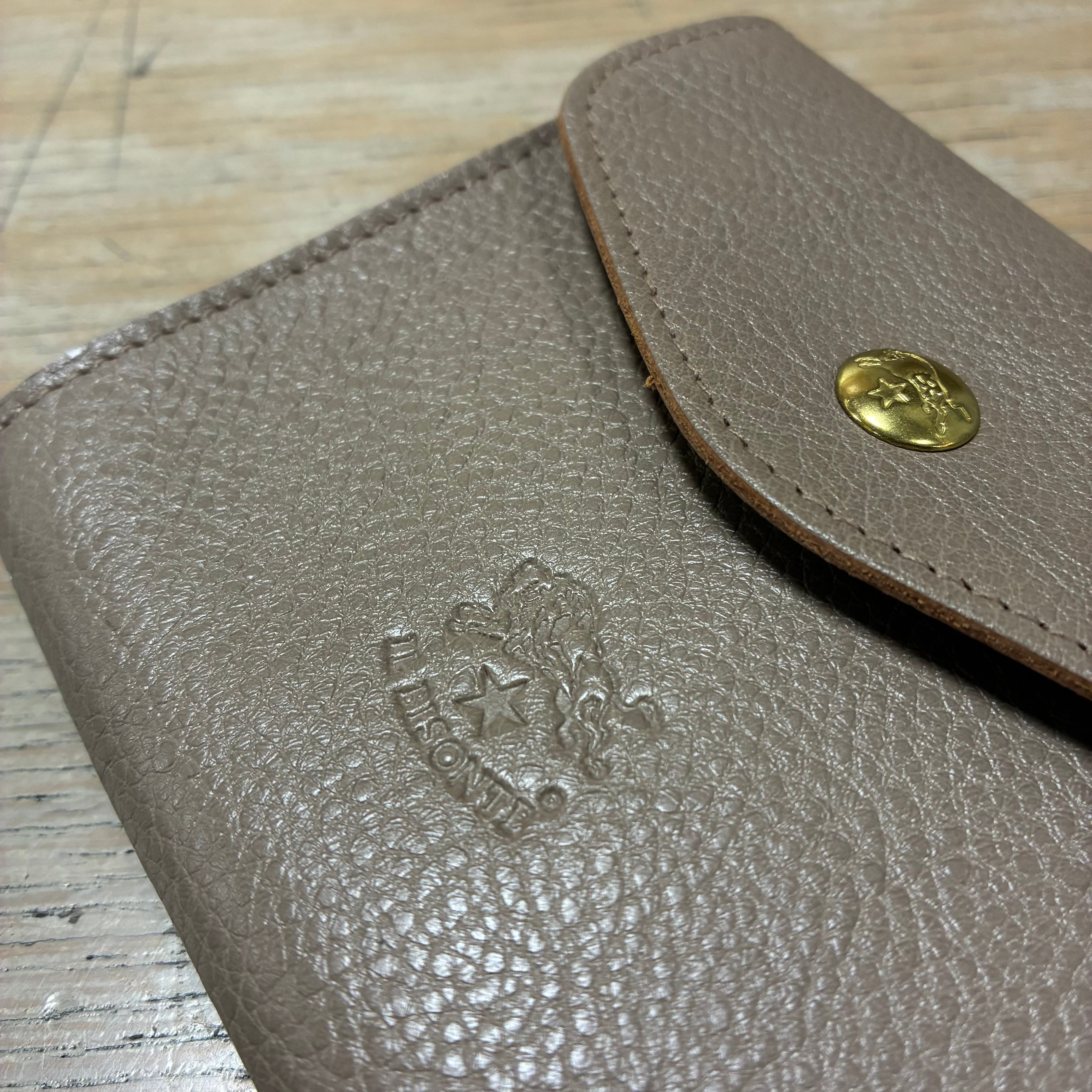 IL BISONTE イルビゾンテ 2つ折りガマ口財布 【411277】(COL グレー