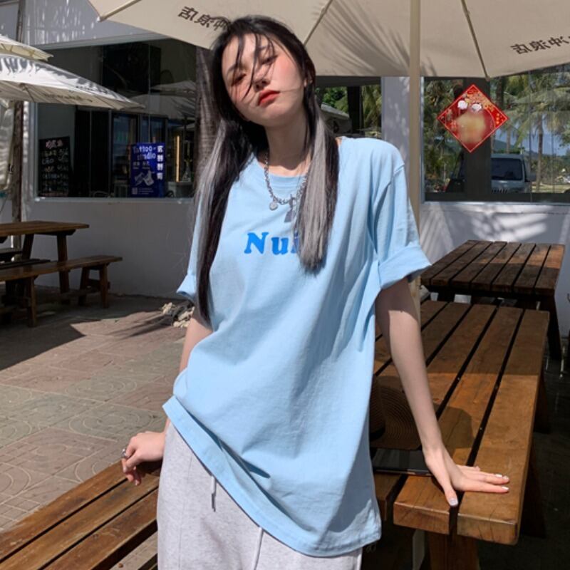 ブループリントTシャツ サマールーズ薄手トップス 夏物 YY-ファッション97056538469