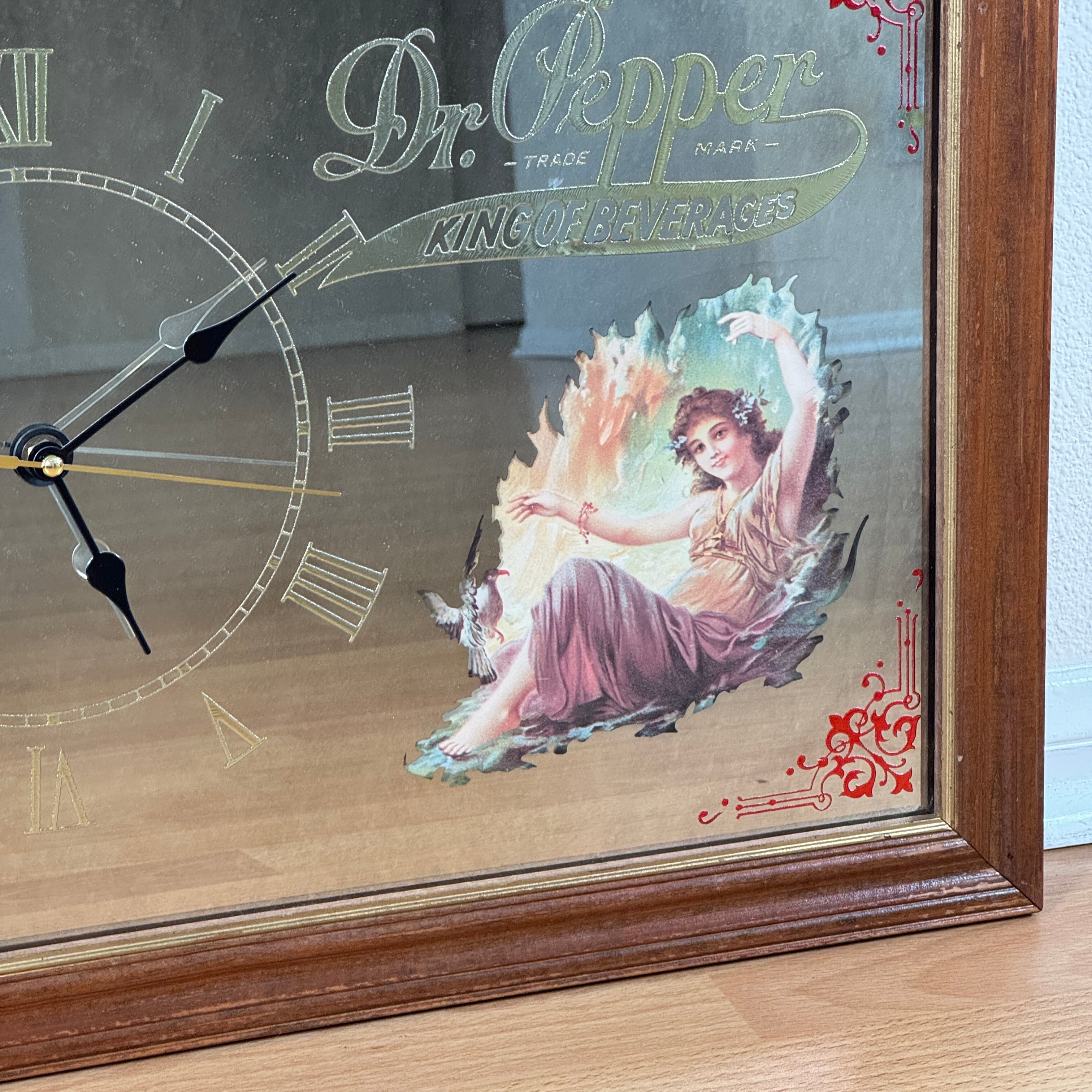 1964 ビンテージ Dr Pepper ウォールクロック ミラーサイン