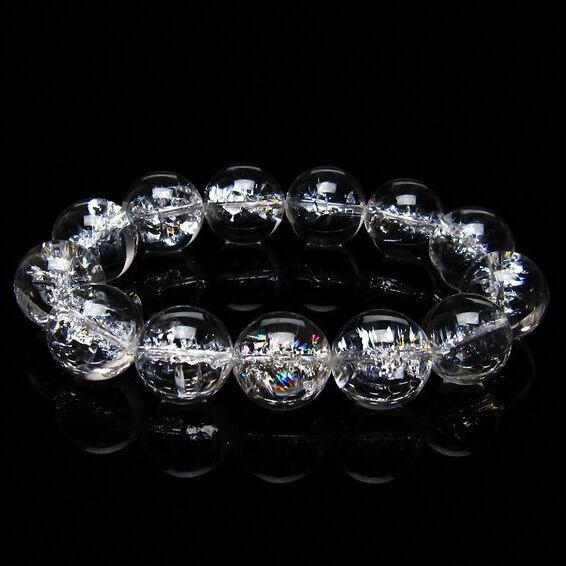 アイリスクォーツ 水晶 ブレスレット 18mm 一点物 111-20245