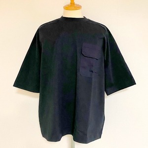 VORTEX 8oz Command Sweater Like Half Sleeve T-shirts with Flap Pocket　Super Black