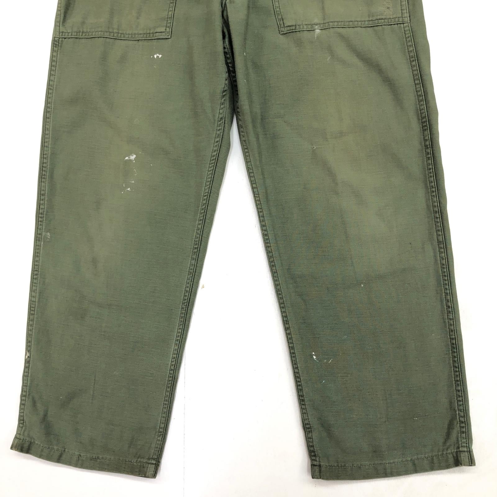 US ARMY ベイカーパンツ 60s ダブルステッチ ボタン ヴィンテージ U.S.ARMY 60年代 USA製 OG-107 ミリタリー ベイカーパンツ ダブル