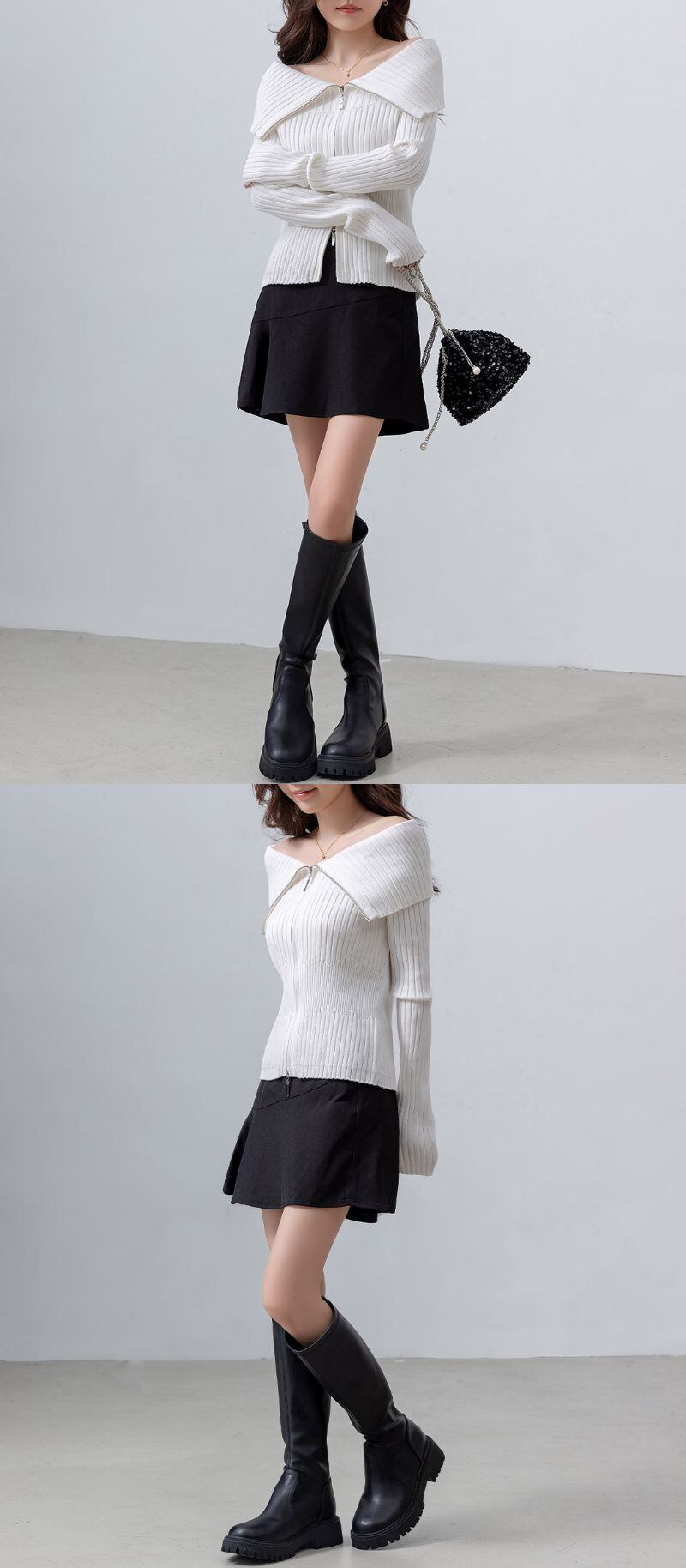 メール便】Wジップニット／tops2153 | DAY CLOSET｜ レディースウェア