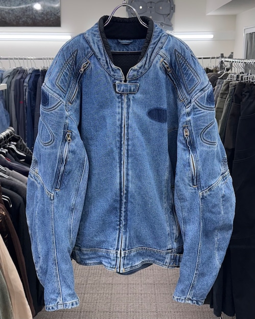 1990s DENIM BIKER JACKET