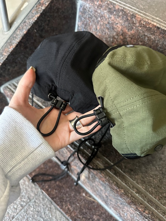 【attrayant】Drawstring Nylon Cap