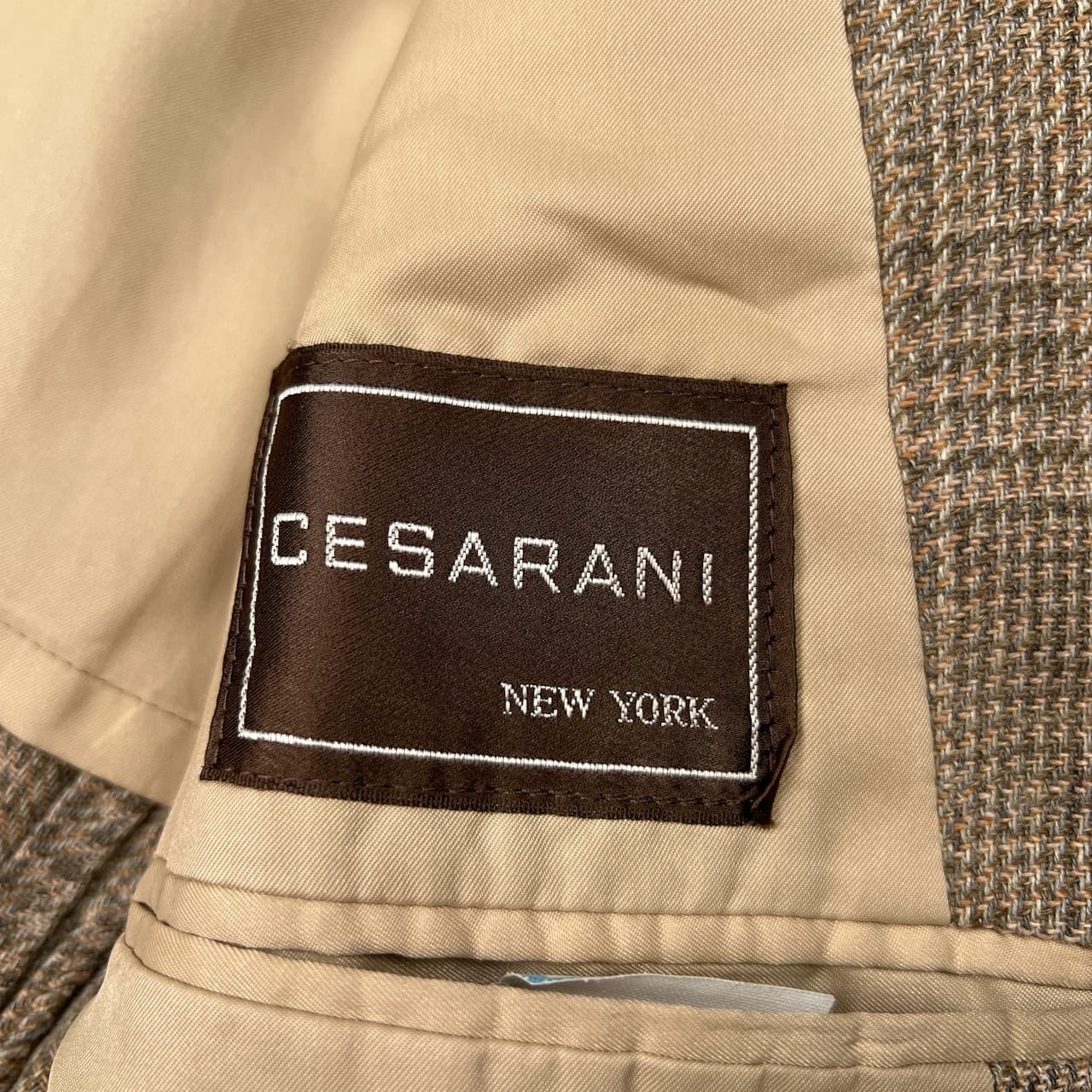 80s ビンテージ CESARANI NEW YORK セサラーニ サマーツイード テーラードジャケット A-4 (96-76-165) /メンズ/オールド/リネン/シルク混
