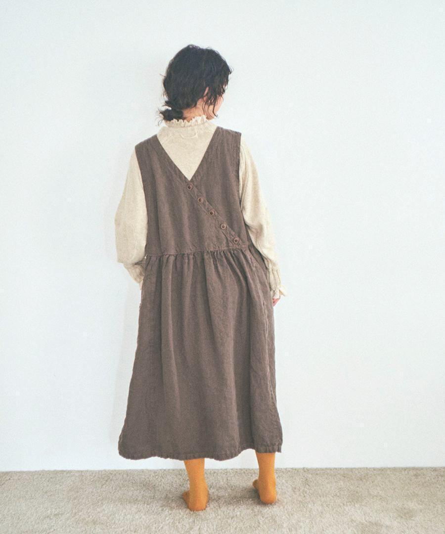 tumugu ツムグ ⿻ ソリトリネン2way ジャンパースカート ワンピース fdd5acae0d326e33a6e97dc9d218da