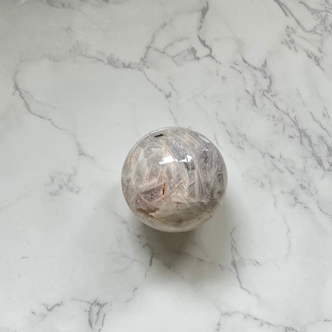 ピンクアメジストスフィアC*天然石丸玉*天然石インテリア*パワーストーン*置き物