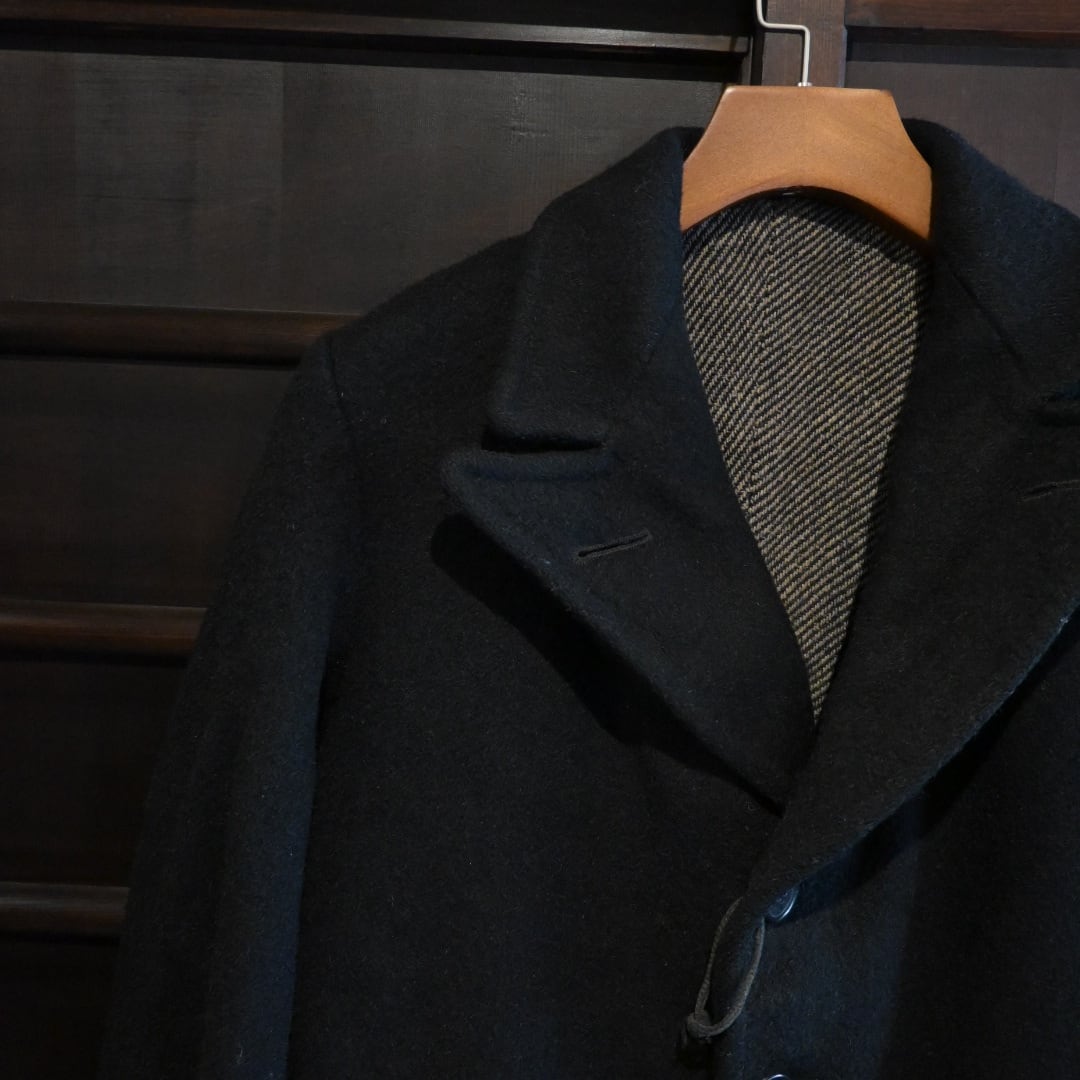 60s ヴィンテージ ウールコート ブラック 1960s Vintage Whip Cord Wool Gabardine Coat Black ヴィンテージ