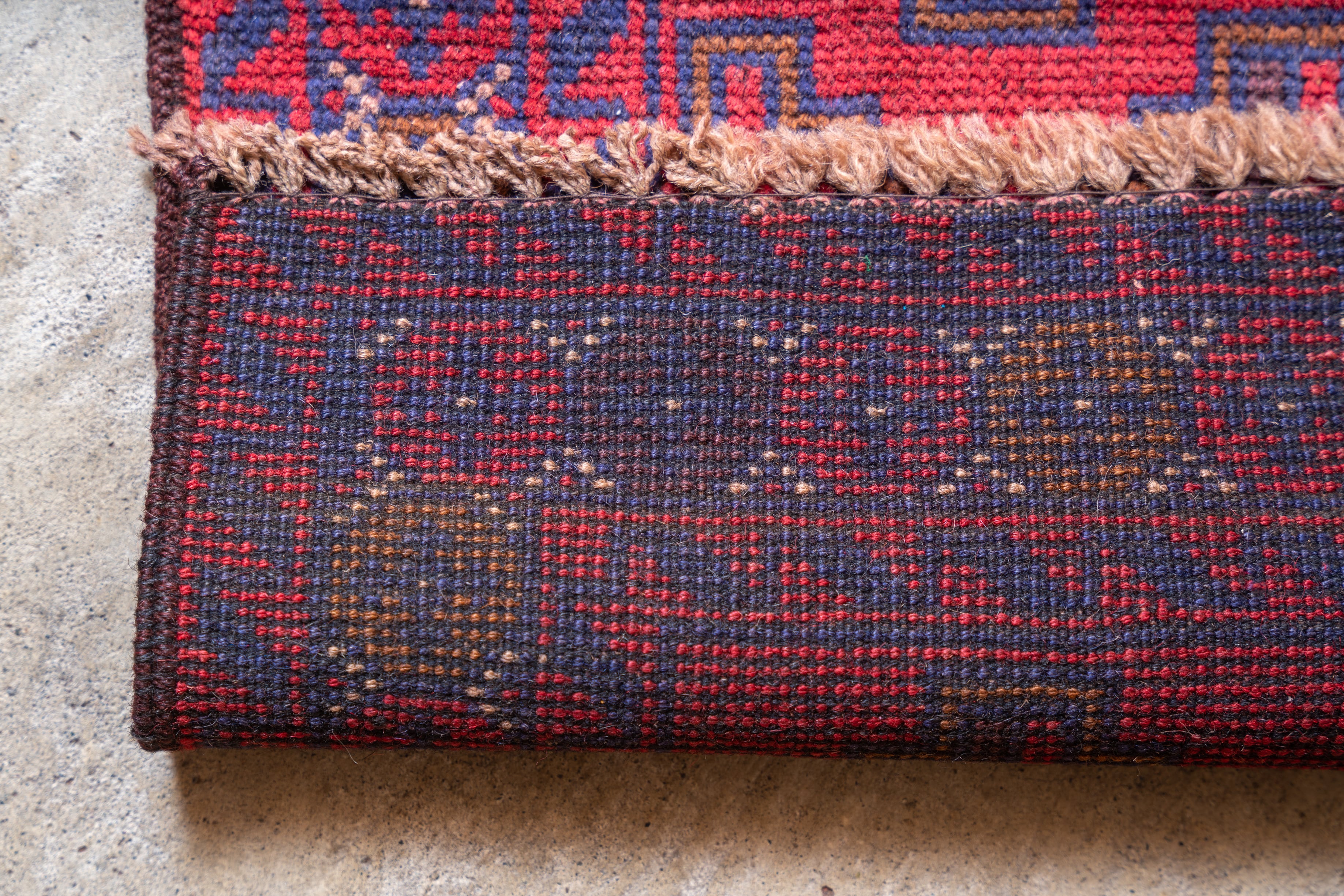 vintage rug 265cm×87cm トルクメン族 アフガン ランナー ラグ