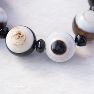 高ランク・魔除けの天眼石ブレス［天眼石／モリオン／オニキス／アイリスクォーツ］