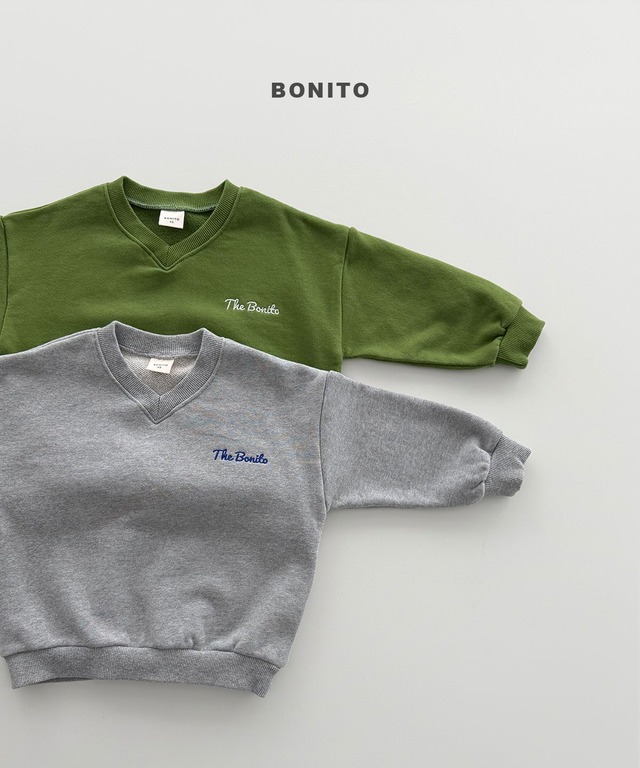 melange JS［即納］V neck mtm / bonito 26autumn