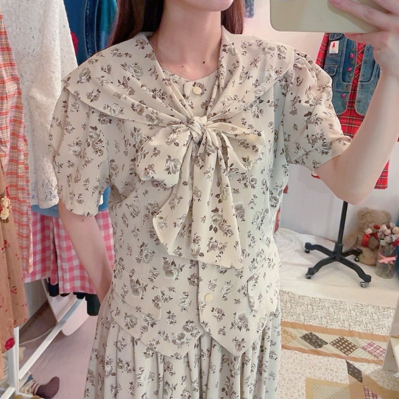 ribbon sailor collar separate one-piece