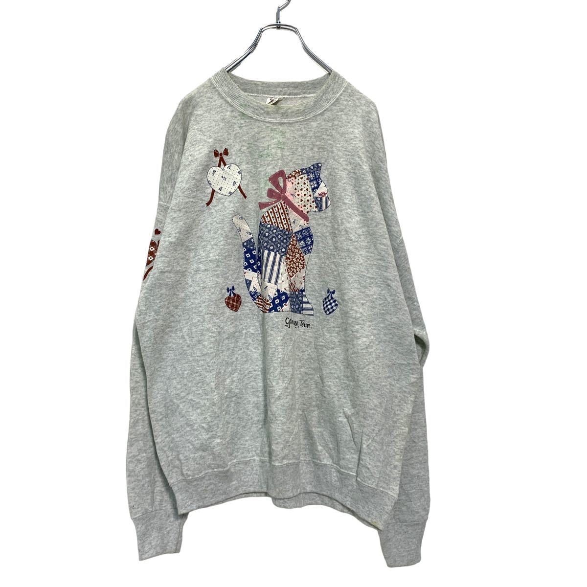 FRUIT OF THE LOOM 猫グラフィック トレーナー XL 90s