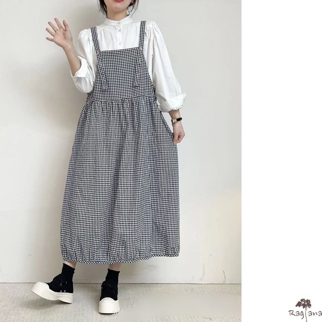 Prettyフリルジャンパースカート 黒 ギンガムチェック （黒ギンガム  