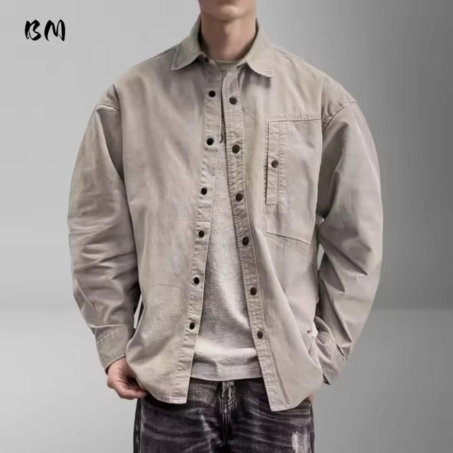 Ripstop Snap Collared Shirt【B0547】