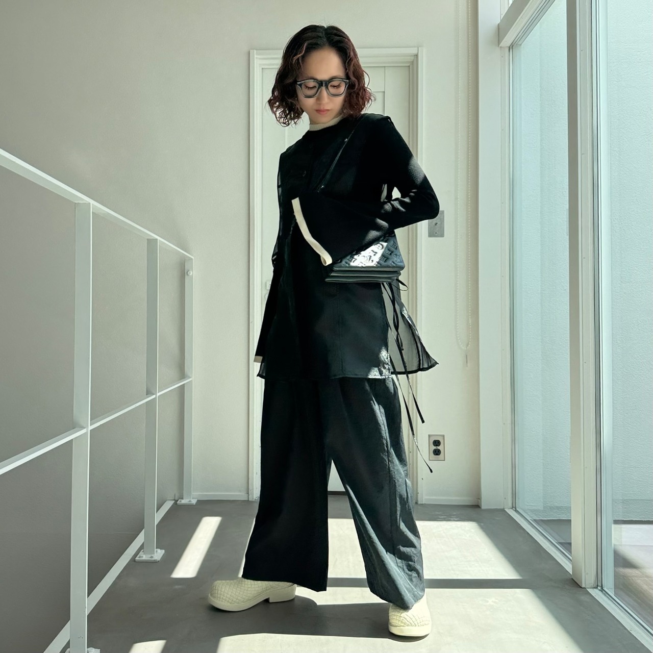 オーガンジーチュニックgilet/ブラック