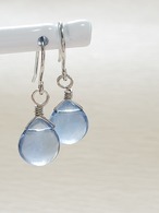 ブルーグリーンフローライトのピアス/イヤリング シルバー 送料無料