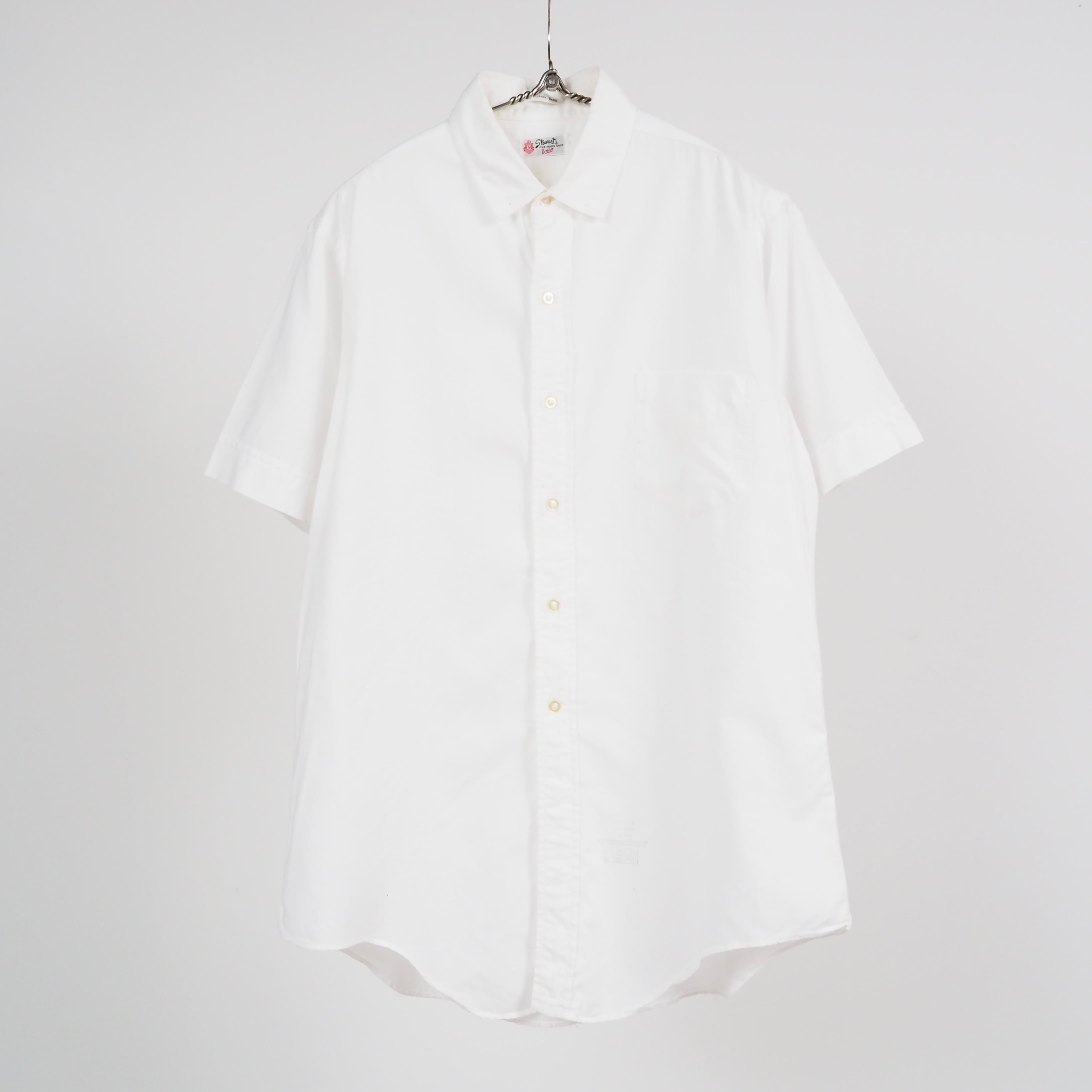 60's Enro pinhole collar s/s shirt 15.5 white USA製 ビンテージ ドレスシャツ 半袖