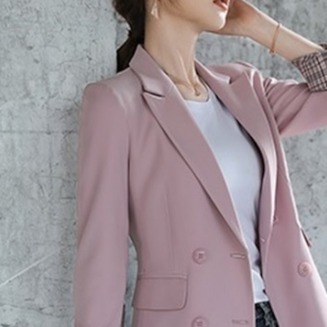 高品質ジャケットブレザー 女性コート Pink Blazer