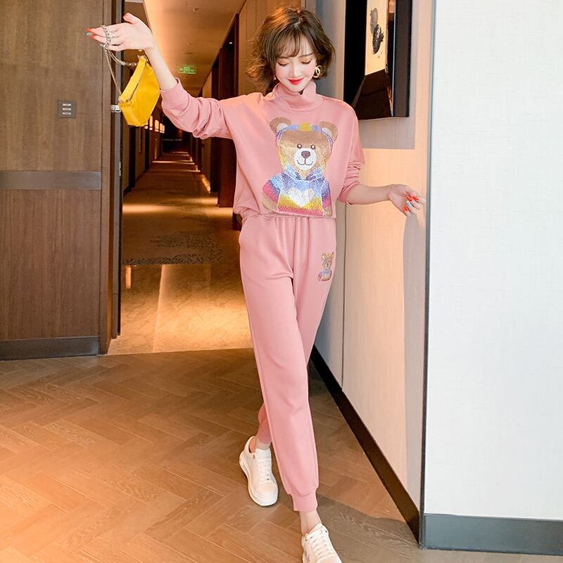 ラインストーンルーズセーター ウェストパンツ オータム 秋物 ハーネス ベルト MIUCO11966992755