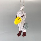 手編みストラップ　ハシビロコウ（小）