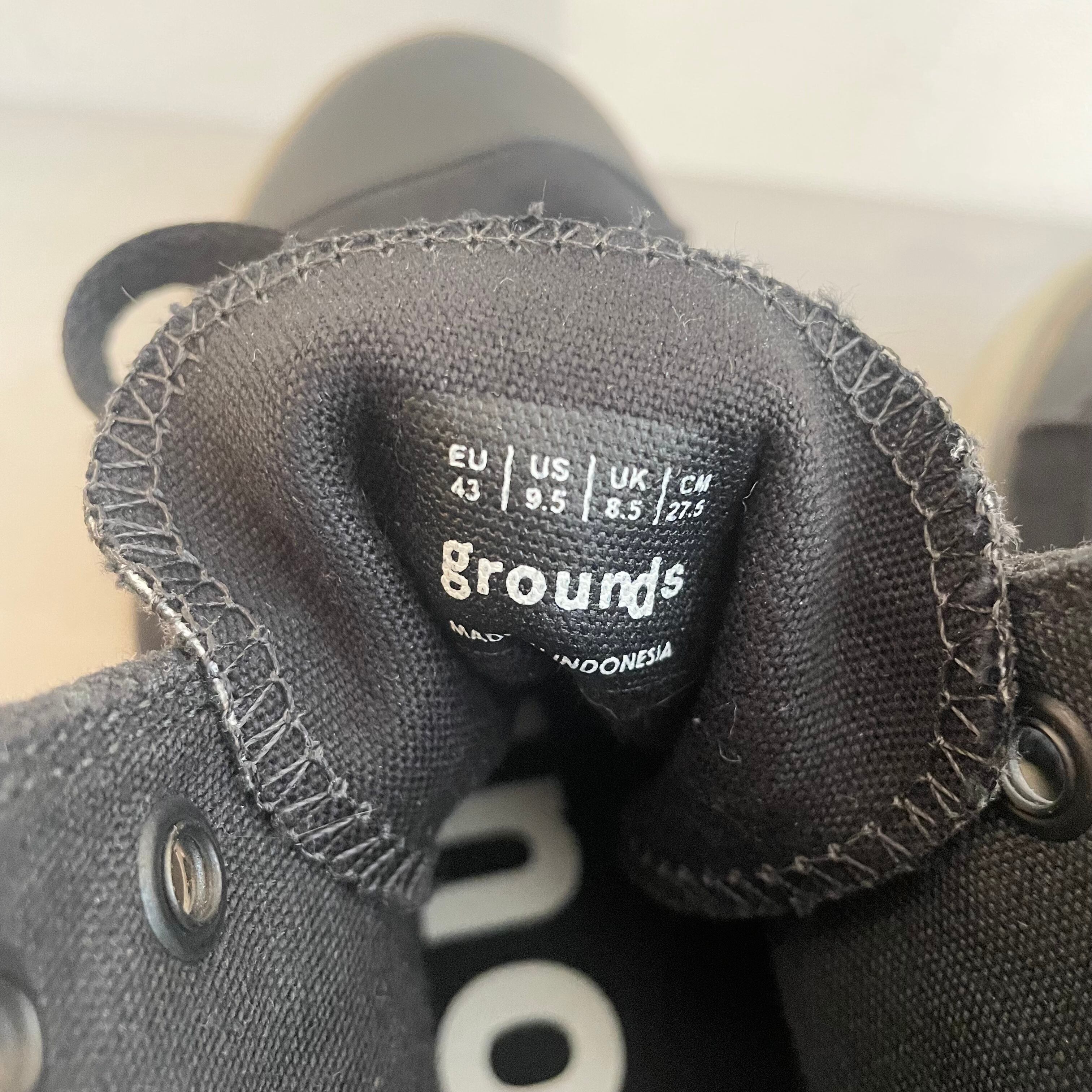 Grounds/vortex highcut sneaker/black/グラウンズ/バーテックス