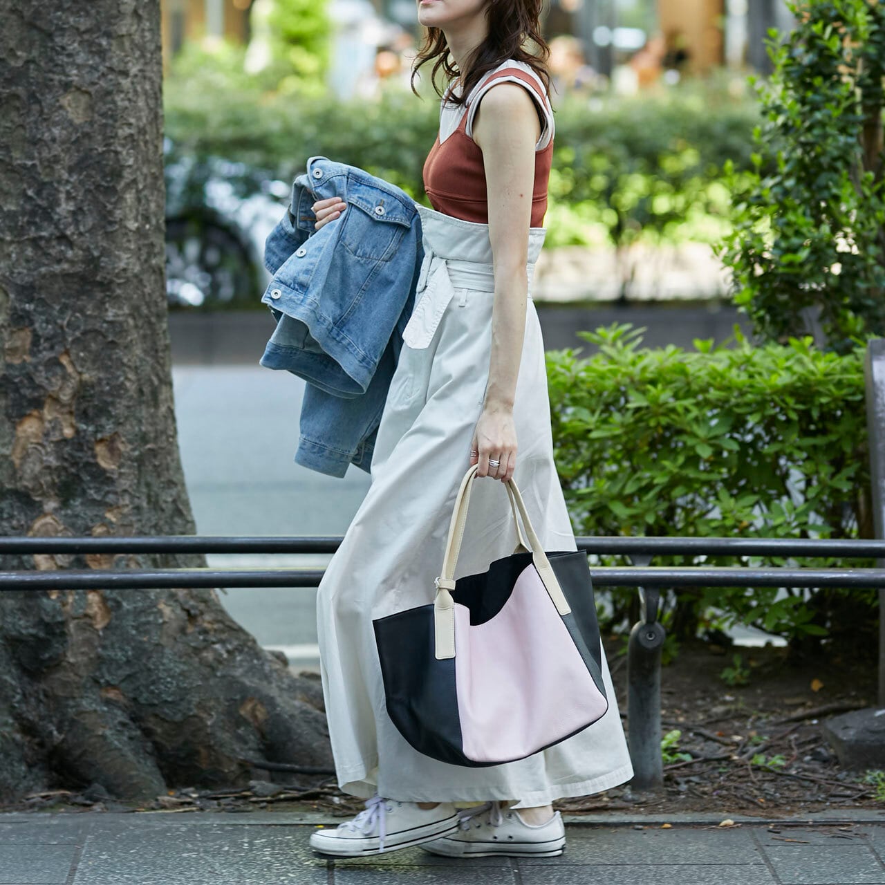"DIM-SUM" TOTE BAG - PINK × BLACK