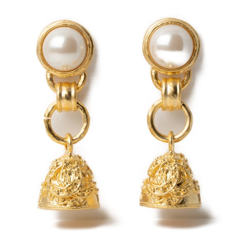 CHANEL VINTAGE earrings (BELL)