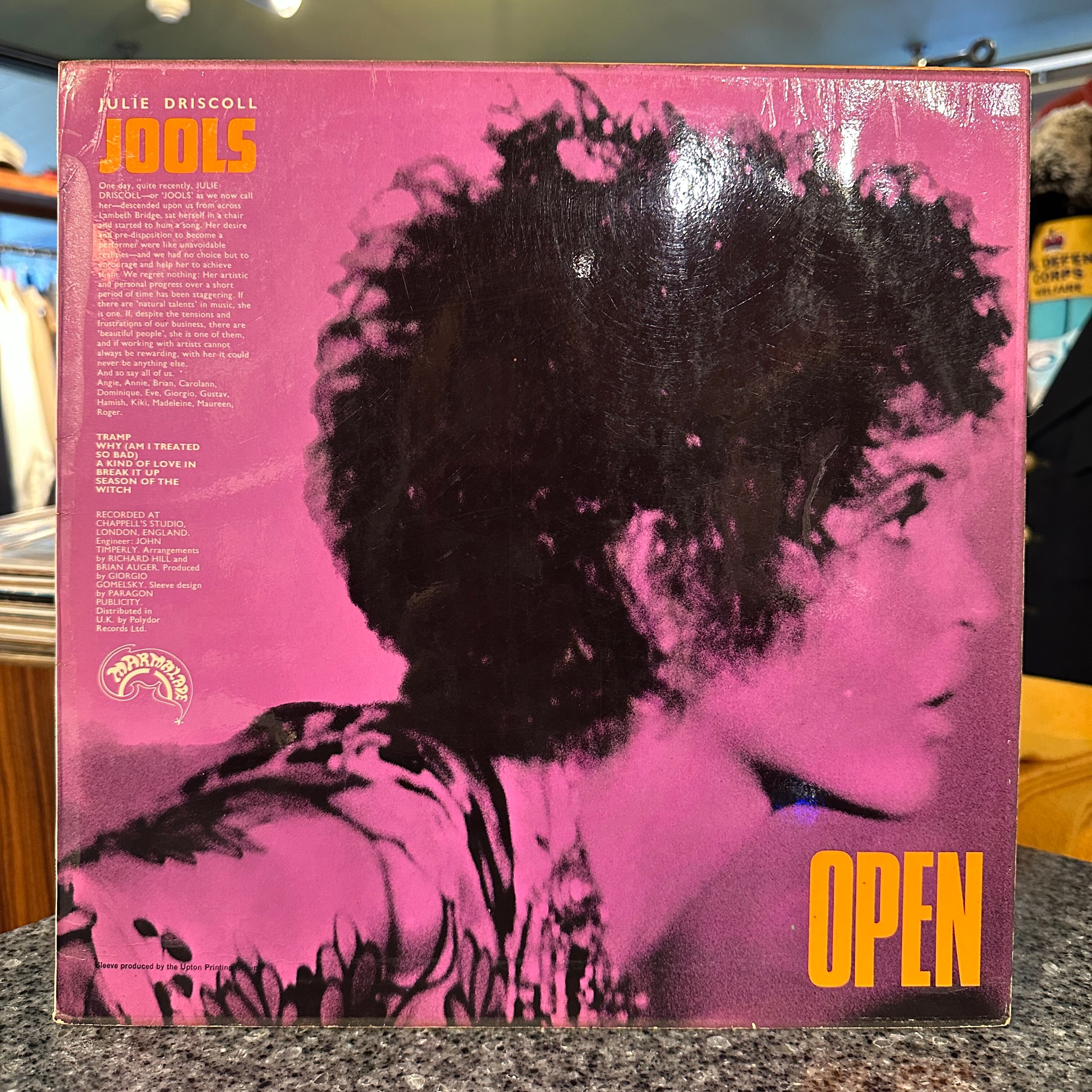 LP】JULIE DRISCOLL, BRIAN AUGER AND TRINITY/Open | SORC 中古