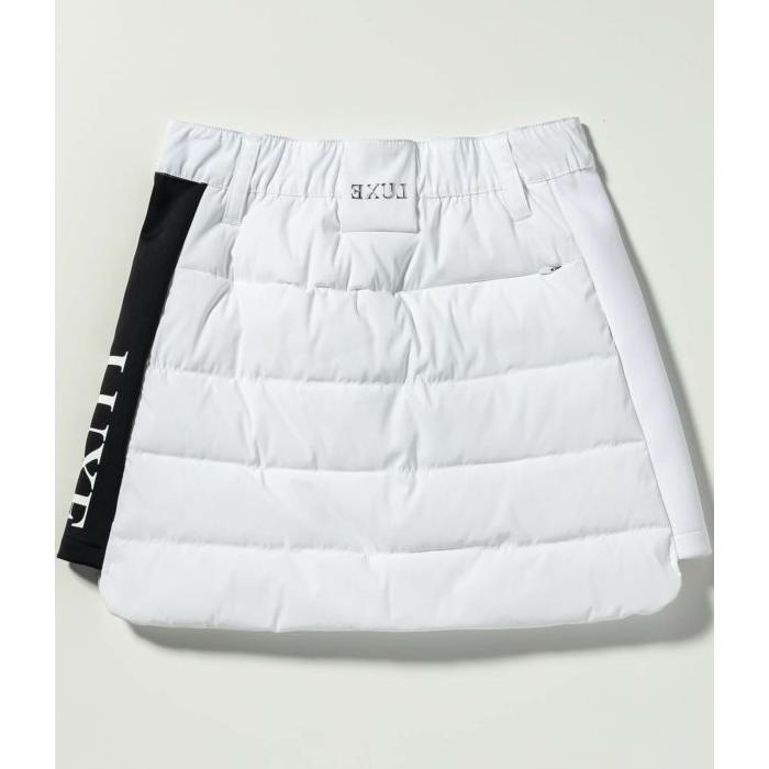 LUXEAKMPLUS リュクスエイケイエムプラス 中綿サイドロゴスカート