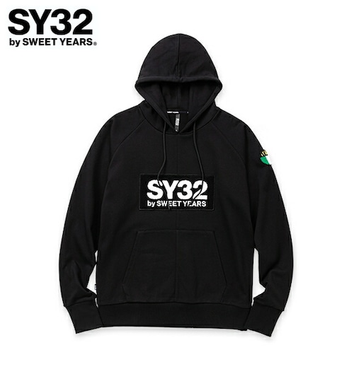 SY32 by SWEET YEARS エスワイサーティトゥ パーカー プルオーバー メンズ SAGARA WAPEEN BOXLOGO P/O HOODIE 13505 BLACK