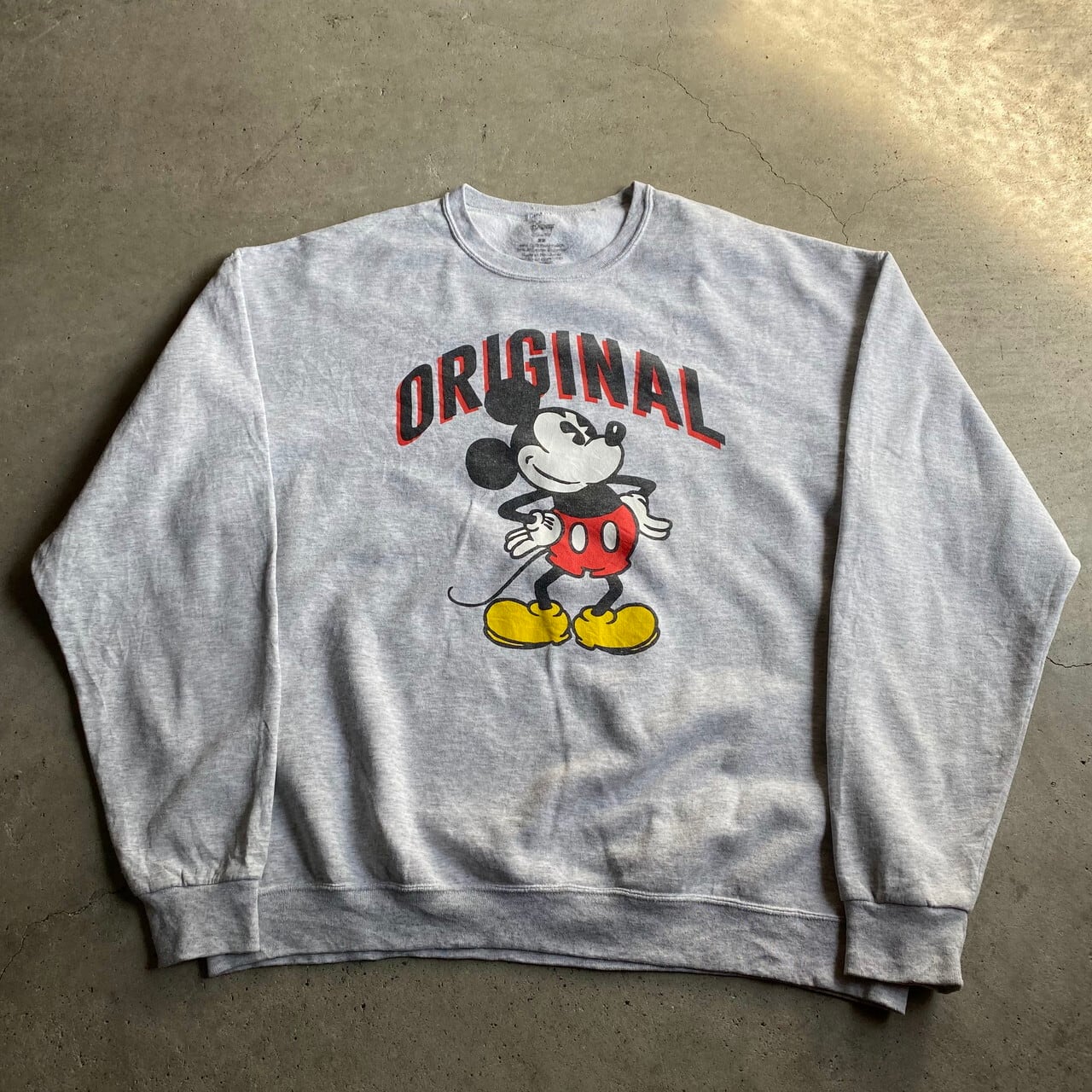 ビッグサイズ MICKEY ミッキーマウス スウェット キャラクター メンズ2XL レディース 古着 グレー スウェット トレーナー  【スウェット】【SWE30】 | cave 古着屋【公式】古着通販サイト