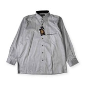 新品 タグ付き DAKS ダックス 長袖シャツ 2L/ライトグレー 水色系 メンズ