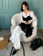 【新作5％OFF・3日間】Camisole Layered One-piece_2colors